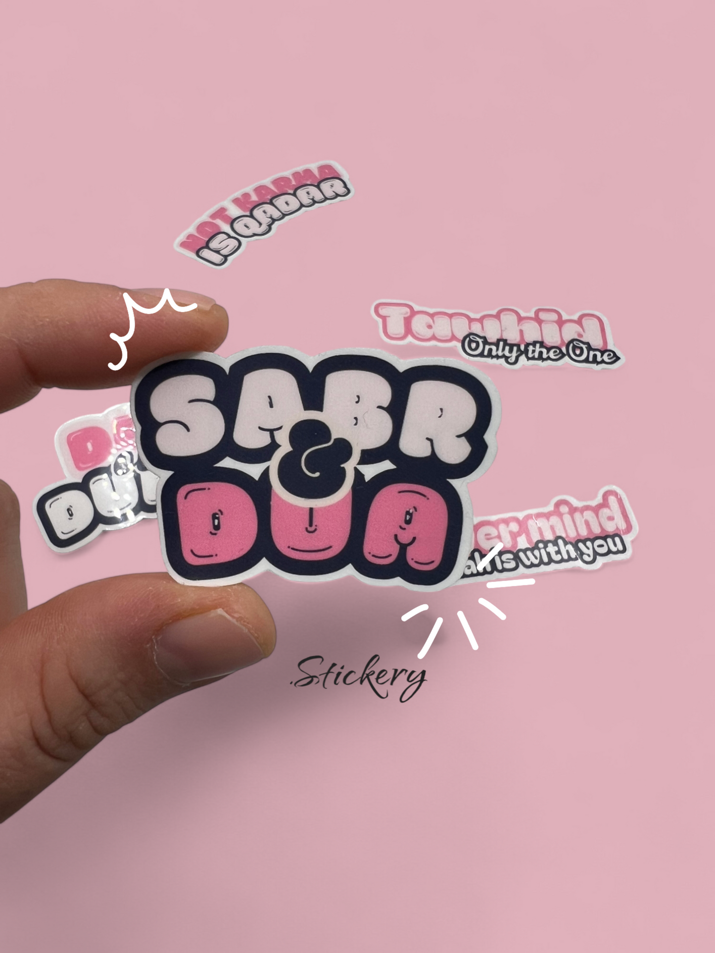 Sticker vinyle " SABR&DUA " waterproof – Autocollant décoratif résistant à l’eau • Patience & invocation