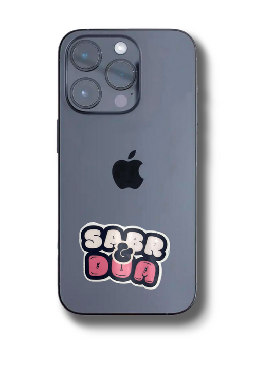 Sticker vinyle " SABR&DUA " waterproof – Autocollant décoratif résistant à l’eau • Patience & invocation