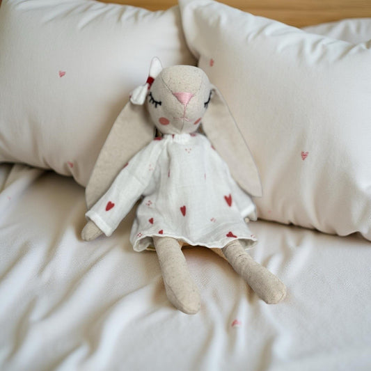 LILI LA LAPINE - DOUDOU 100% MOUSSELINE DE COTON