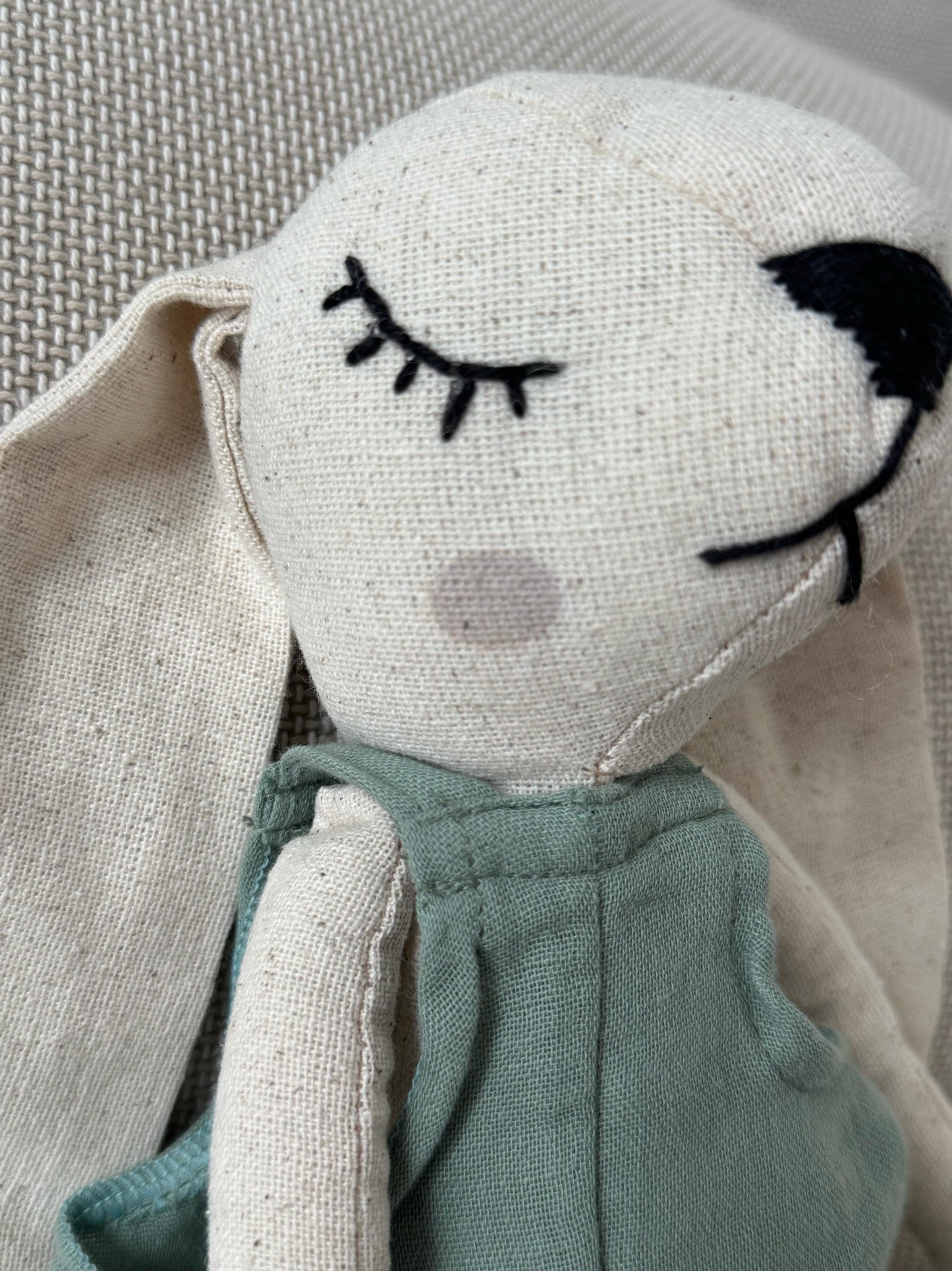 MOMO LE LAPIN - DOUDOU 100% MOUSSELINE DE COTON