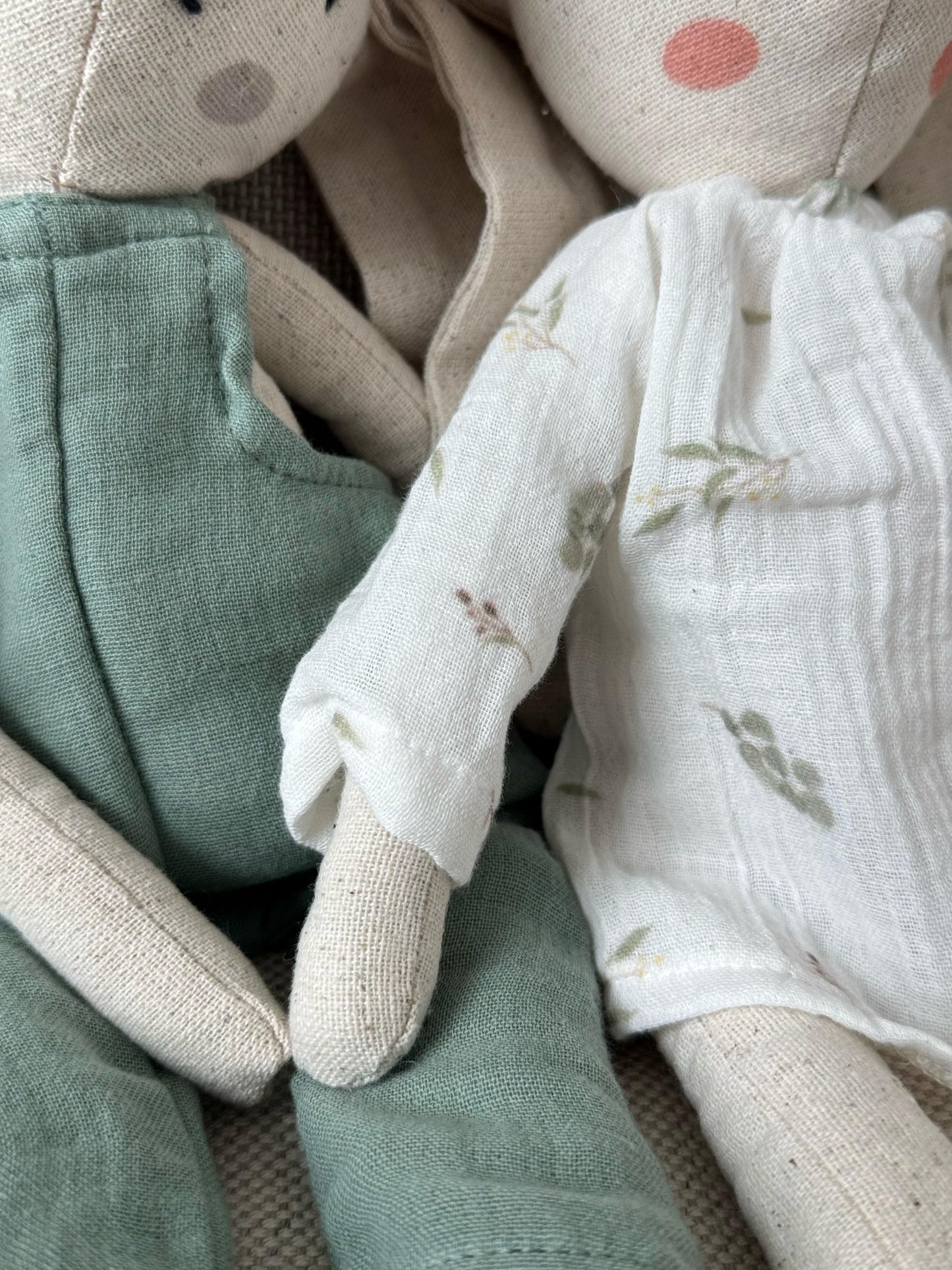 MOMO LE LAPIN - DOUDOU 100% MOUSSELINE DE COTON