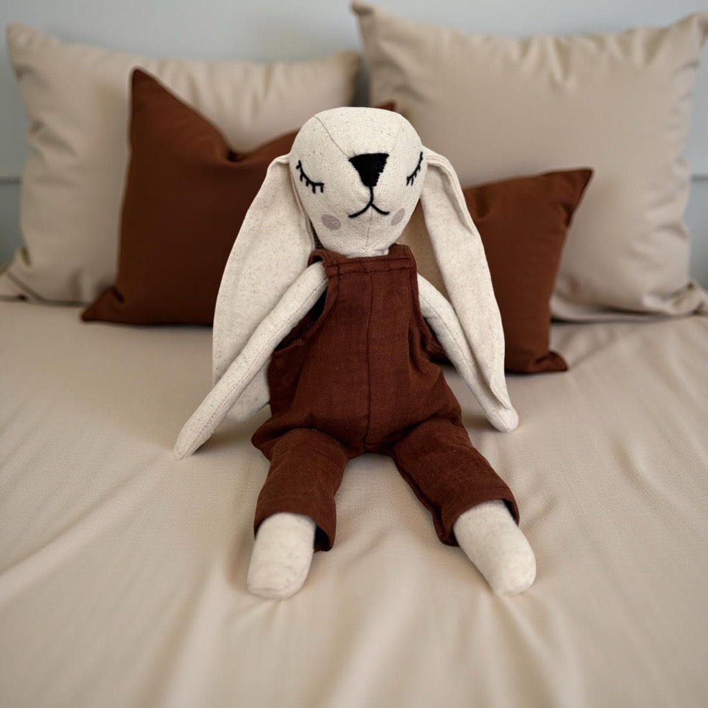 MOMO LE LAPIN - DOUDOU 100% MOUSSELINE DE COTON