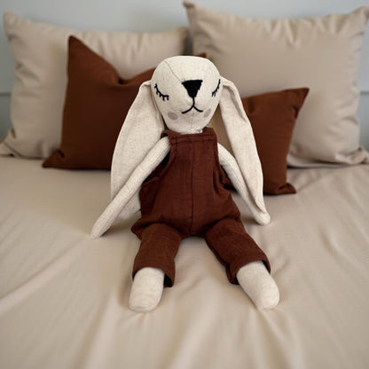 MOMO LE LAPIN - DOUDOU 100% MOUSSELINE DE COTON