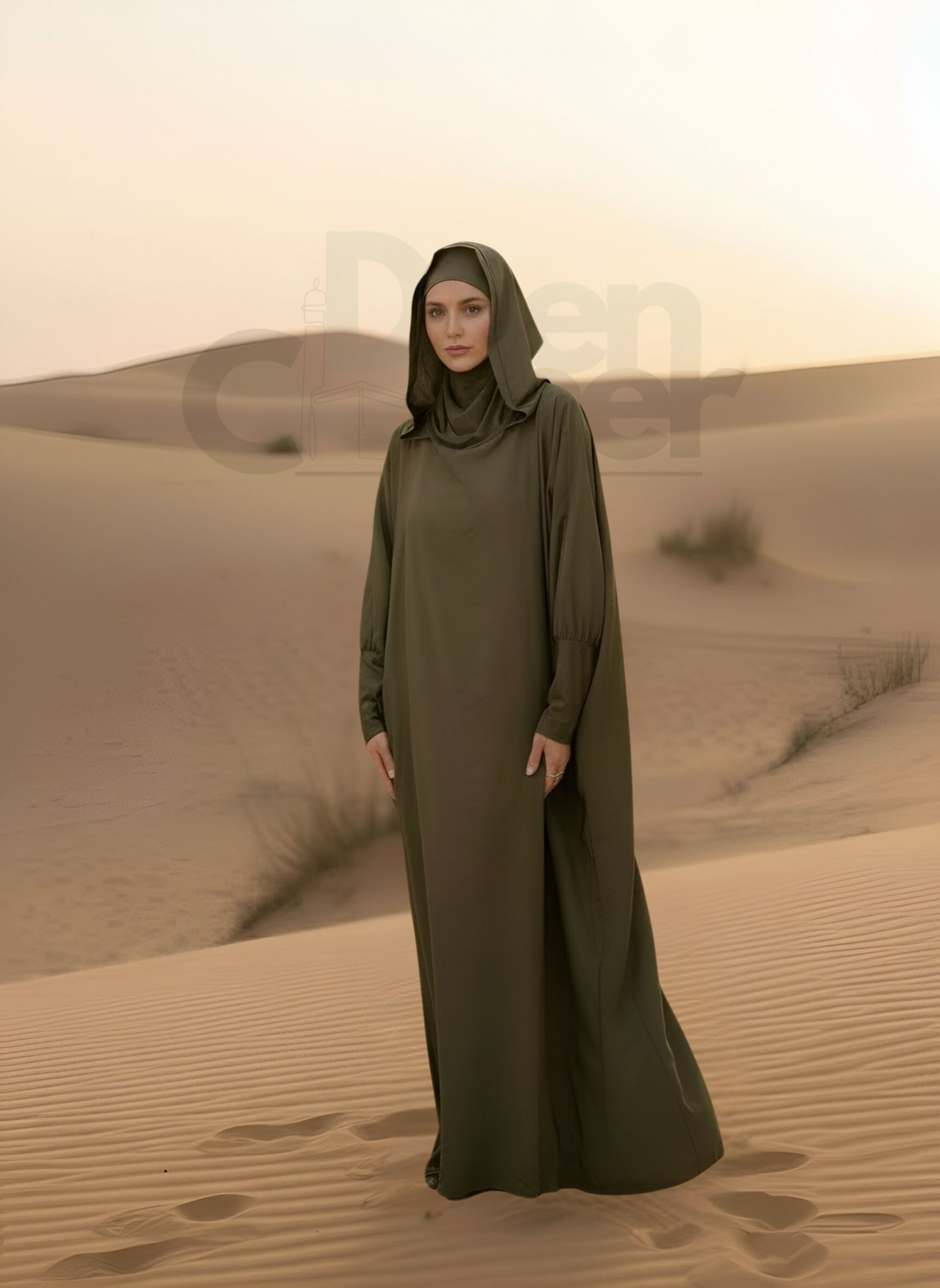 Robe de Prière Femme avec Voile et Capuche Intégrés – Jilbab de Salat Long et Ample
